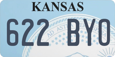 KS license plate 622BYO