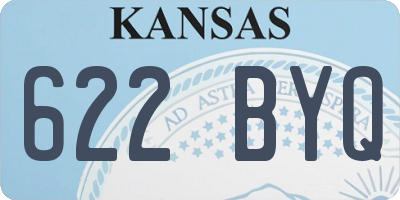 KS license plate 622BYQ
