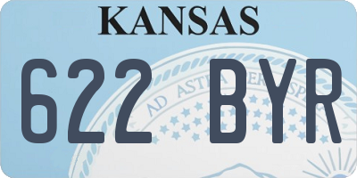 KS license plate 622BYR