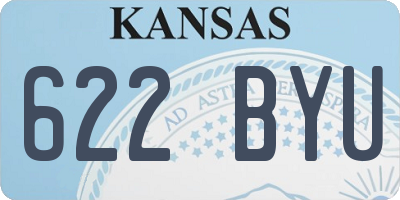 KS license plate 622BYU