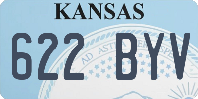 KS license plate 622BYV