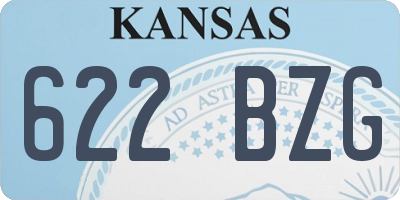 KS license plate 622BZG