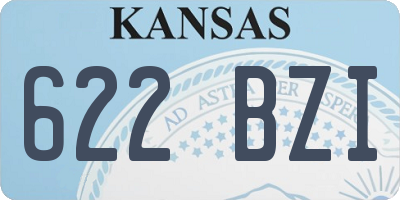 KS license plate 622BZI