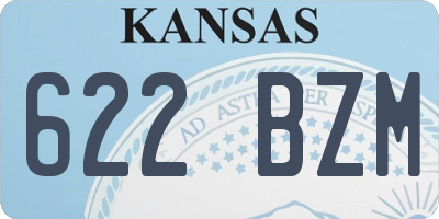 KS license plate 622BZM