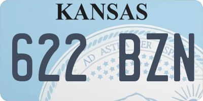 KS license plate 622BZN