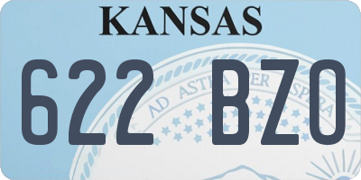 KS license plate 622BZO