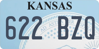 KS license plate 622BZQ