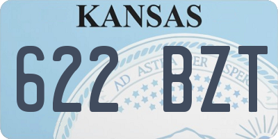 KS license plate 622BZT