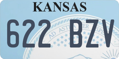 KS license plate 622BZV
