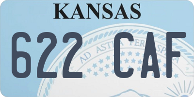 KS license plate 622CAF