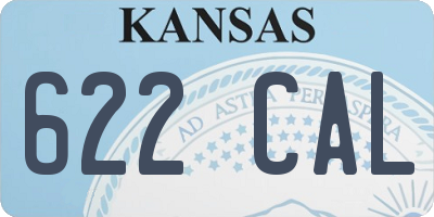 KS license plate 622CAL