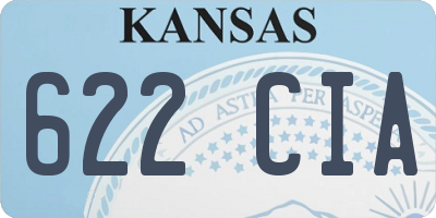 KS license plate 622CIA