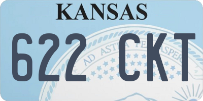 KS license plate 622CKT