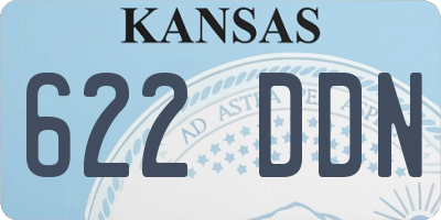 KS license plate 622DDN