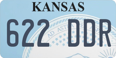 KS license plate 622DDR