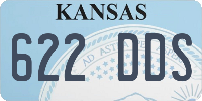 KS license plate 622DDS