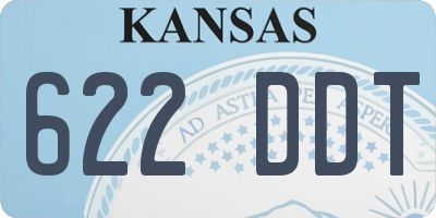 KS license plate 622DDT