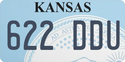 KS license plate 622DDU