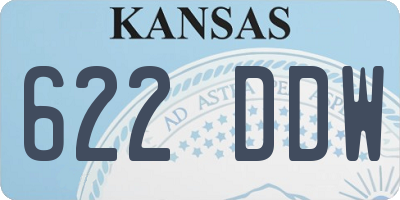KS license plate 622DDW