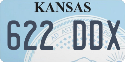 KS license plate 622DDX