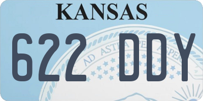 KS license plate 622DDY