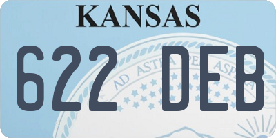 KS license plate 622DEB