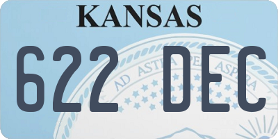 KS license plate 622DEC