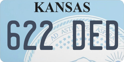 KS license plate 622DED