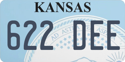 KS license plate 622DEE