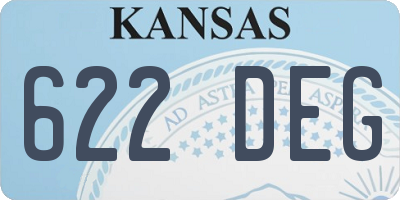 KS license plate 622DEG