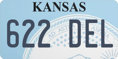 KS license plate 622DEL