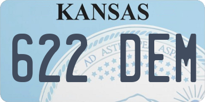 KS license plate 622DEM