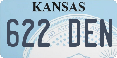 KS license plate 622DEN