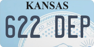 KS license plate 622DEP