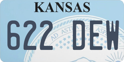 KS license plate 622DEW