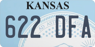 KS license plate 622DFA
