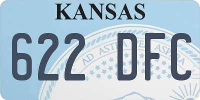 KS license plate 622DFC