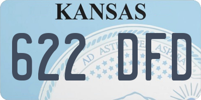 KS license plate 622DFD