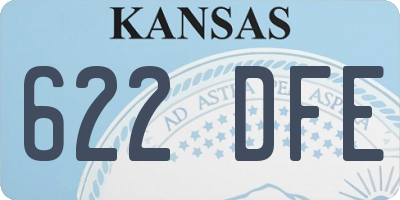 KS license plate 622DFE
