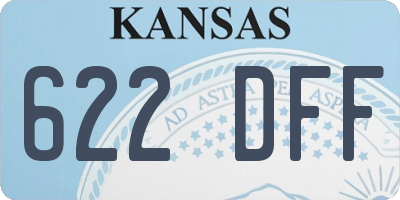 KS license plate 622DFF