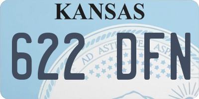KS license plate 622DFN