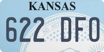 KS license plate 622DFO