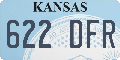 KS license plate 622DFR