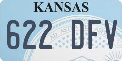 KS license plate 622DFV