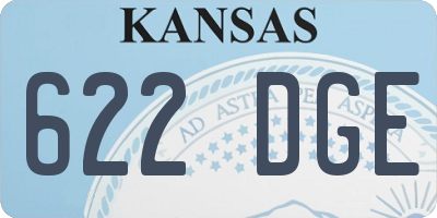 KS license plate 622DGE