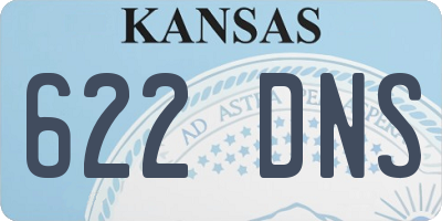 KS license plate 622DNS