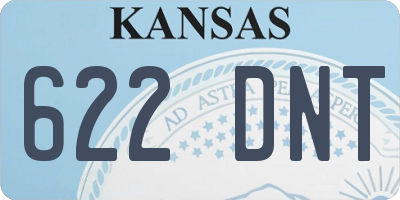 KS license plate 622DNT