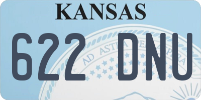 KS license plate 622DNU