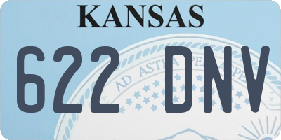 KS license plate 622DNV