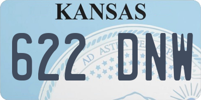 KS license plate 622DNW